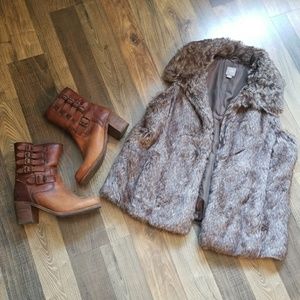 J Jill faux fur coat